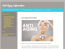 Tablet Screenshot of anti-aging-information.com